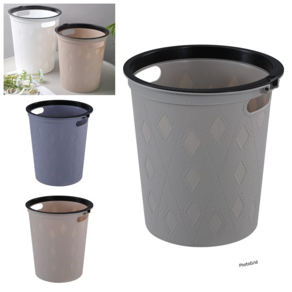 Round faux material Dustbin