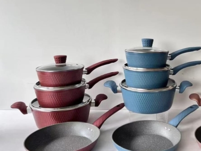 7pcs hotchef granite cookware set 