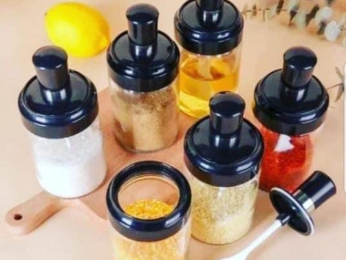Spice jar set with spoon