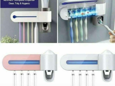 3 in 1 toothbrush sterilizer, holder and toothpaste dispenser