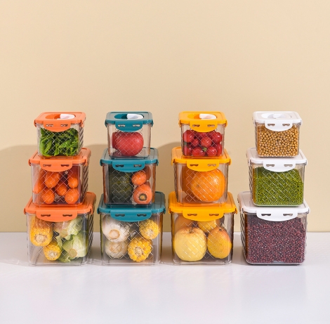 3pcs heavy acrylic fridge storage containers