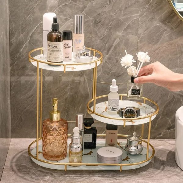 Light Luxury Storage Shelf/Cosmetics Toiletries Organizer