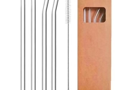 Reusable glass straws