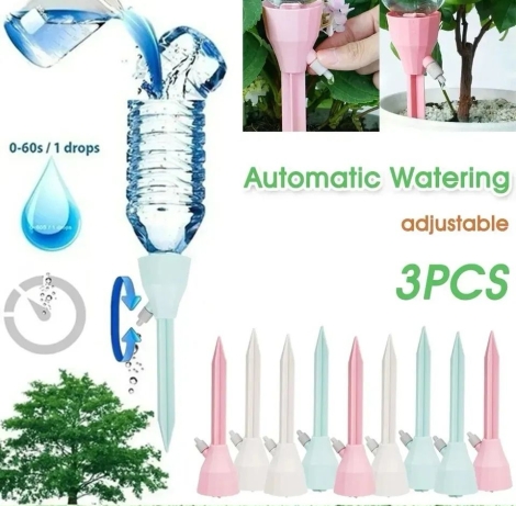 3Pcs Adjustable drip irrigation automatic self watering spikes for plants