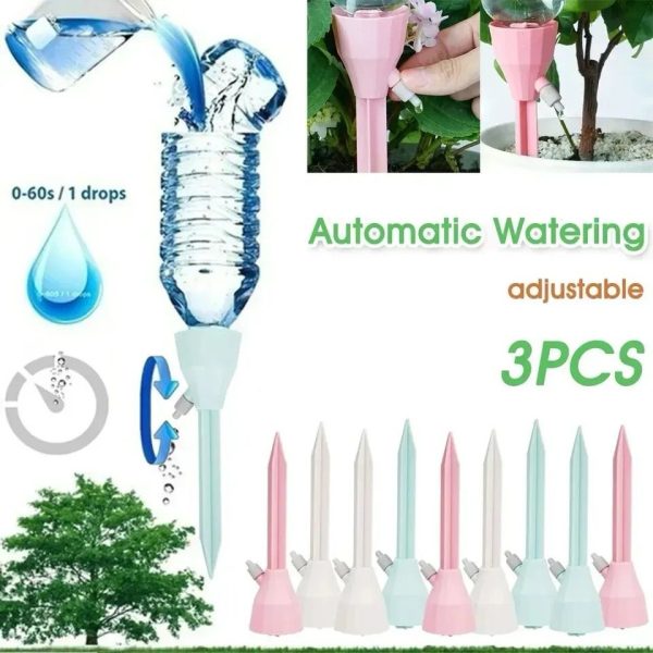 3Pcs Adjustable drip irrigation automatic self watering spikes for plants