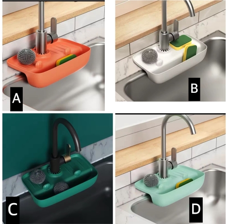 Kitchen sink mat with slope design