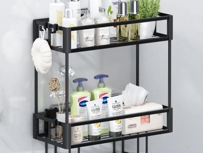 2 tier Space saving over the toilet storage rack