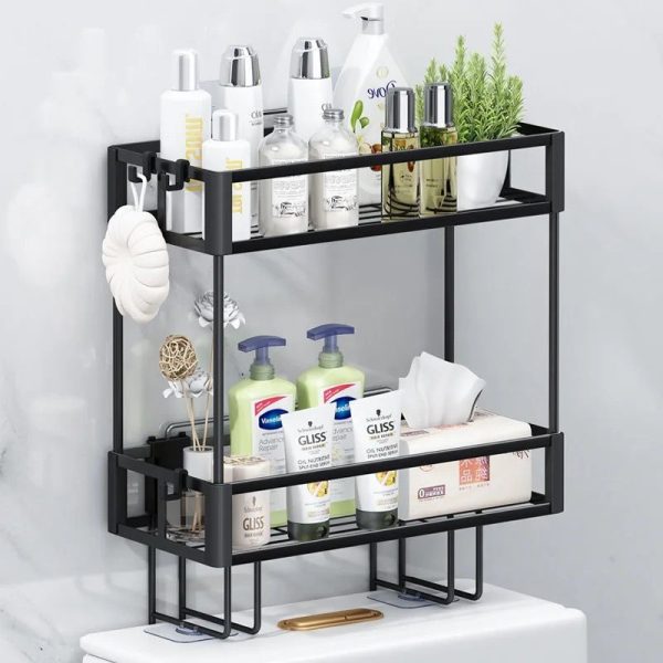 2 tier Space saving over the toilet storage rack