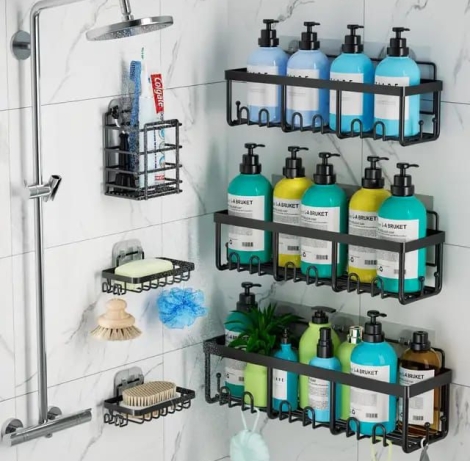 6pcs set Shower caddy shelf