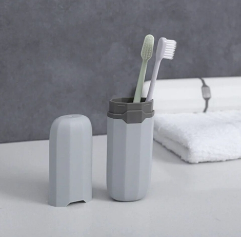 Travel portable toothbrush toothpaste holder