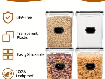 4pcs BPA free airtight food storage containers