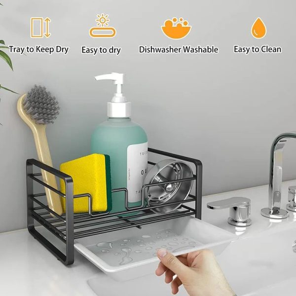 Sink caddy with draining tray