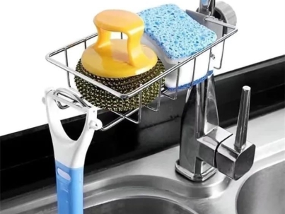 Kitchen stainless steel sink drain rack