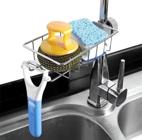 Kitchen stainless steel sink drain rack