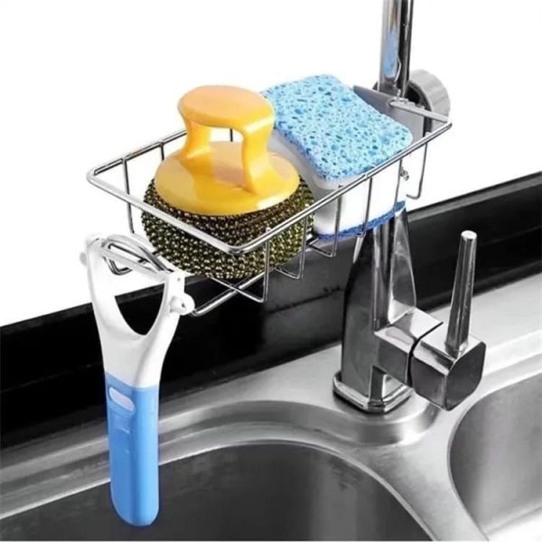 Kitchen stainless steel sink drain rack