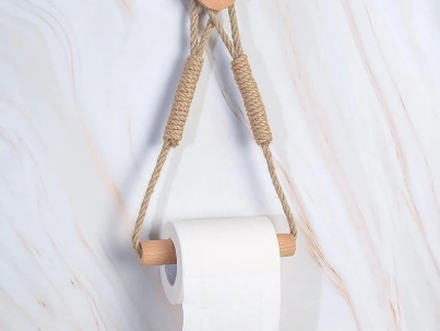 Hemp rope with bamboo tissue holder