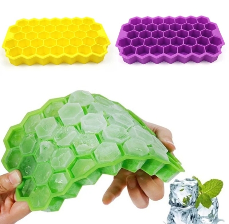 Reusable honeycomb silicone ice cube mould