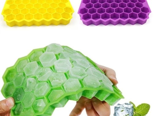 Reusable honeycomb silicone ice cube mould