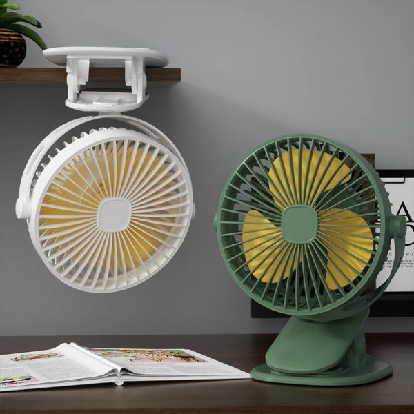 Mini rechargeable clip fan