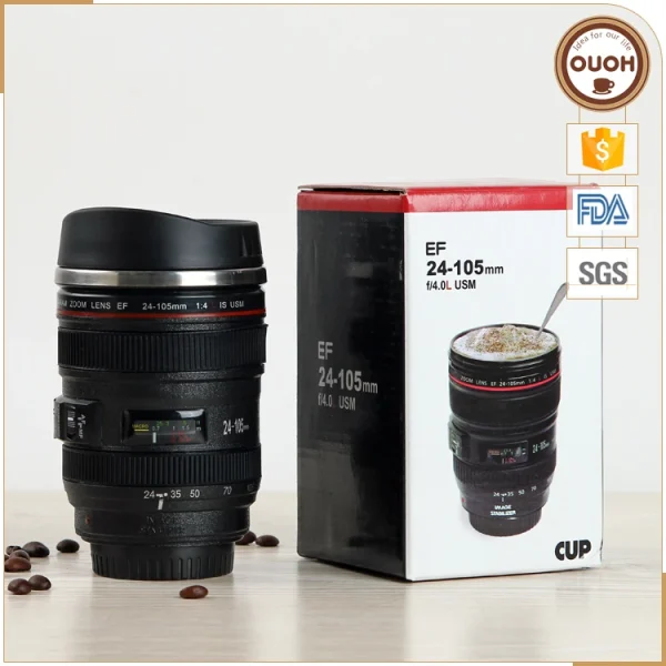 Tot canon camera lens thermal cup