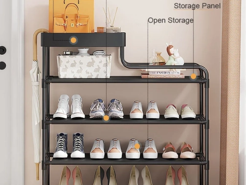 Simple entry shoe rack