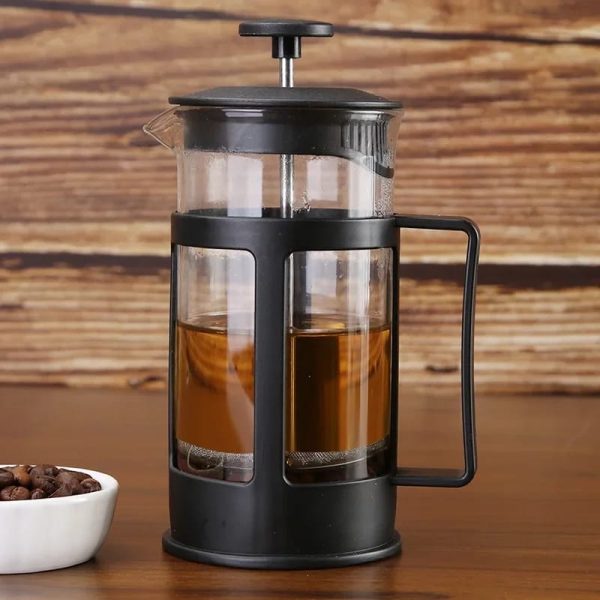 French press coffee maker with 3 level filtration system