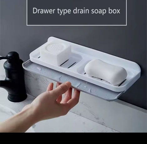 Wall mounted bathroom soap dish