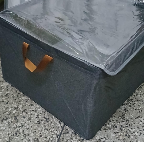 Storage box with steel frame and a moisture proof lid