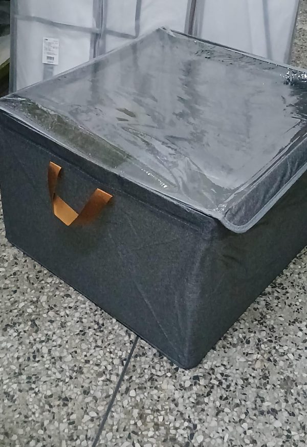 Storage box with steel frame and a moisture proof lid