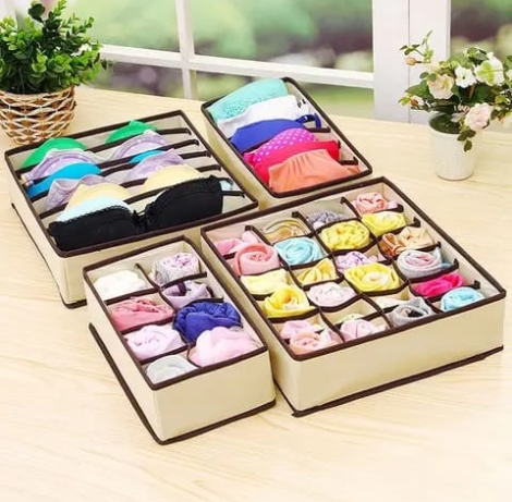 4Pcs innerwear organisers with dividers