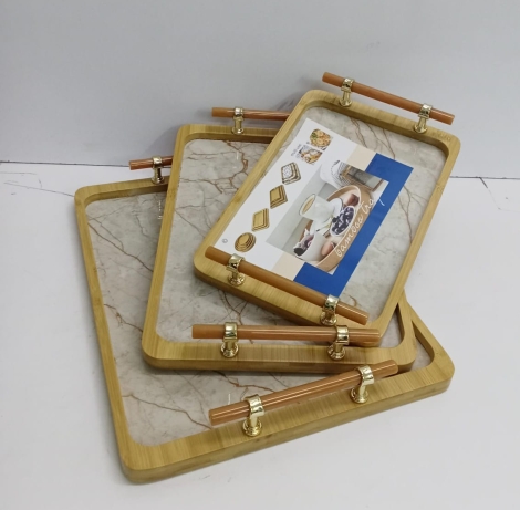 3 in 1 bamboo serving tray