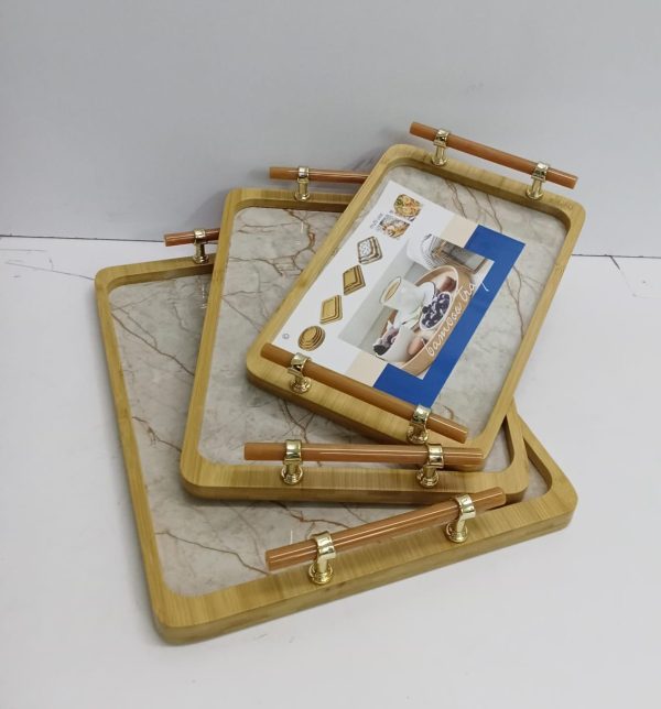 3 in 1 bamboo serving tray