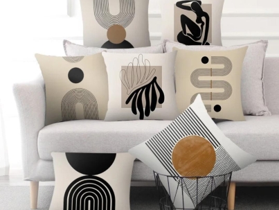 Abstract decorative throw pillow covers