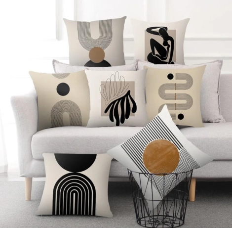 Abstract decorative throw pillow covers