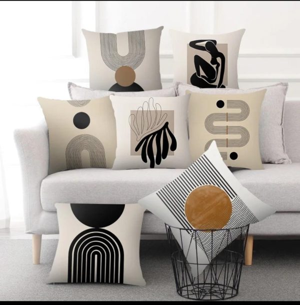 Abstract decorative throw pillow covers