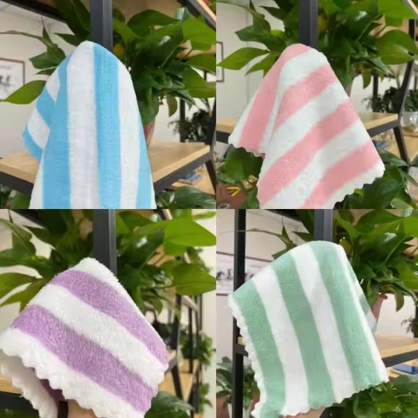 5pcs Coral Fleece Towel